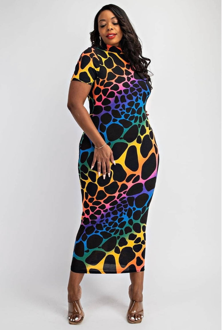 Tropical Babe Bodycon Dress (long)