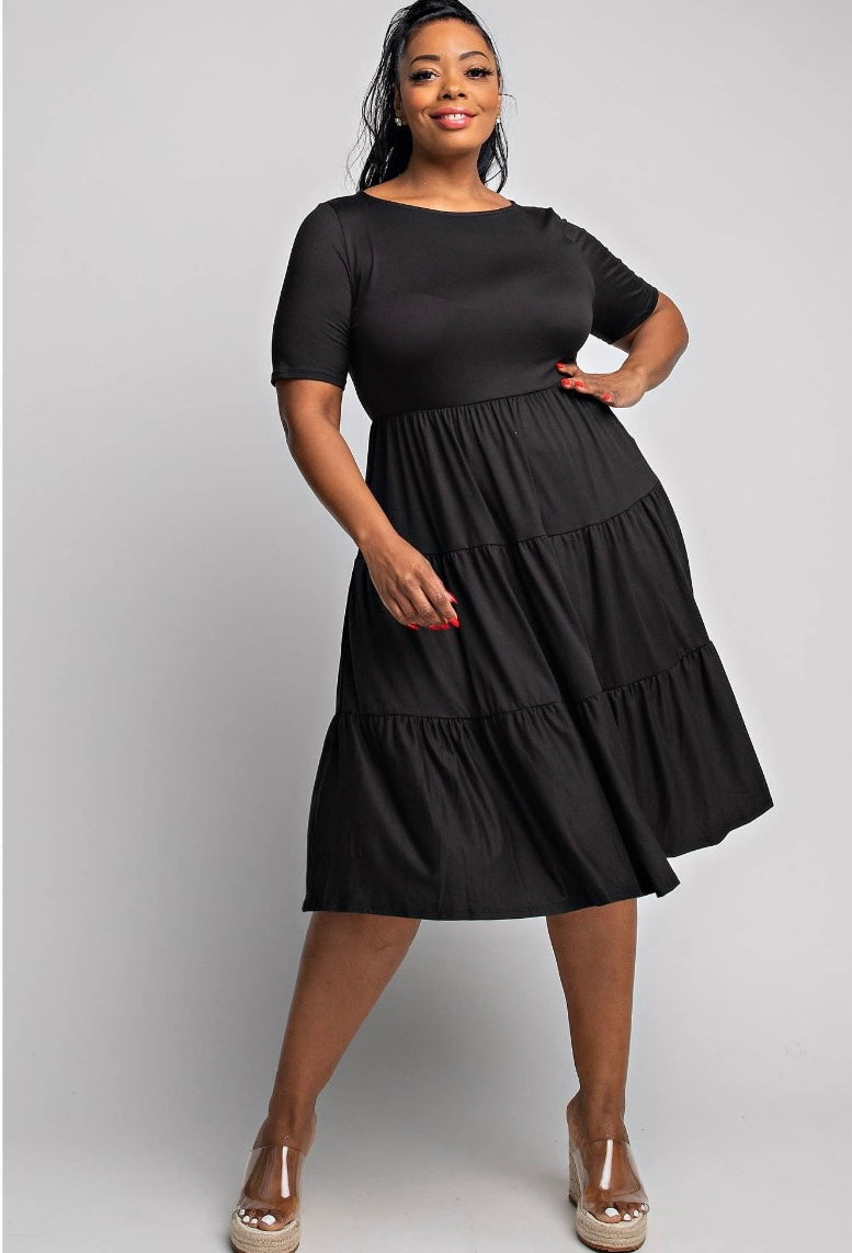 Brianna Tiered Dress – Curvy Queen Boutique,LLC